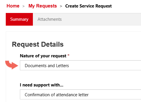 Requesting an official letter